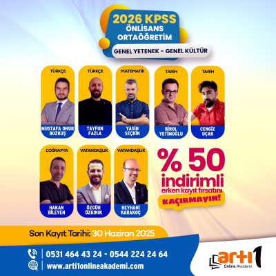 2026 KPSS ÖNLİSANS - ORTAÖĞRETİM ERKEN KAYIT  PAKETİ